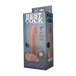 Телесный фаллоимитатор на присоске BEST COCK 7 - 20 см.