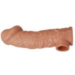 Телесная насадка на фаллос с отверстием для мошонки Cock Sleeve 001 Size L - 17,6 см.