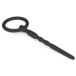 Черный уретральный плаг Silicone Penis Plug With Pull Ring - 13,5 см.