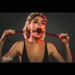 Черно-красный кляп-шарик Love Bite