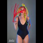 Красная плеть Party Hard Risque - 63,5 см.