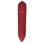 Красная удлинённая вибропуля Power Bullet Black - 8,3 см.
