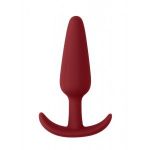 Красная анальная пробка для ношения Slim Butt Plug - 8,3 см.