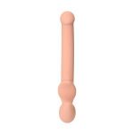 Телесный безремневой страпон Silicone Bendable Strap-On - size S