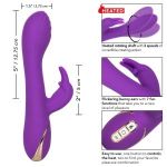 Фиолетовый вибратор-кролик с нагревом Jack Rabbit Signature Heated Silicone Rotating - 21,5 см.