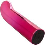 Розовый изогнутый мини-вибромассажер Glam G Vibe - 12 см.