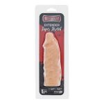 Телесная реалистичная насадка на пенис SUPER STRETCH EXTENDER 5.5INCH - 14 см.