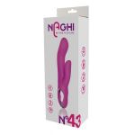 Розовый вибратор-кролик NAGHI NO.43 RECHARGEABLE DUO VIBRATOR - 23 см.
