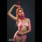 Красный ошейник Circus с поводком