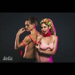 Красный ошейник Circus с поводком