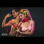 Красный ошейник Circus с поводком