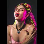 Черный ошейник Utopia с замком и ключиком
