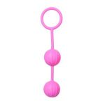 Розовые вагинальные шарики с ребрышками Roze Love Balls