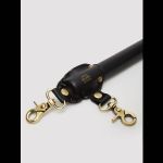 Черная распорка для ног Bound to You Faux Leather Spreader Bar - 50,8 см.