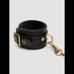 Черные оковы на ноги Bound to You Faux Leather Ankle Cuffs