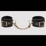 Черные наручники Bound to You Faux Leather Wrist Cuffs