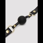 Черный кляп-шар Bound to You Faux Leather Ball Gag