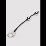 Серебристые шарики Inner Goddess Mini Silver Pleasure Balls 85g на черном силиконовом шнурке