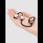 Серебристые шарики Inner Goddess Mini Silver Pleasure Balls 85g на черном силиконовом шнурке