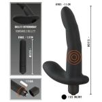 Черный вибромассажер простаты Naughty Finger Prostate Vibe - 13,8 см.
