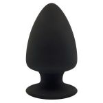 Черная анальная втулка Premium Silicone Plug M - 11 см.