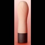 Персиковый рифленый мини-вибратор IROHA ZEN HANACHA - 12,7 см.