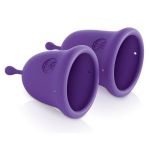 Подарочный набор: розовый тренажер Кегеля Magic Kegel Coach и фиолетовые менструальные чаши