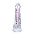Прозрачный гибкий фаллоимитатор Paret - 18 см.