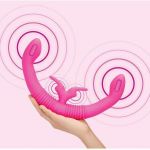 Розовый парный вибратор-кролик Together Vibes - 35,6 см.