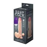 Телесный вибромассажёр-реалистик BEST COCK 8  - 22 см.