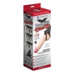 Телесный реалистичный фаллоимитатор на черных трусиках Real Big Strap-On - 34,5 см.