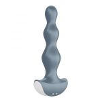 Серая анальная пробка с вибрацией Lolli Plug 2 - 14 см.