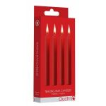 Набор из 4 красных восковых свечей Teasing Wax Candles