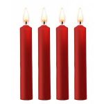 Набор из 4 красных восковых свечей Teasing Wax Candles