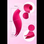 Ярко-розовый многофункциональный стимулятор клитора Blossy