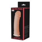 Телесный вибратор с присоской The Big Penis - 26 см.