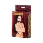 Чёрный кляп-трензель на кожаных ремешках