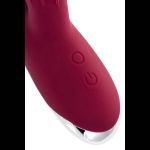Бордовый вибратор-кролик Sangra - 20,5 см.