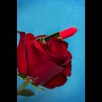 Красный вибратор-помада Pansies - 9 см.
