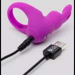 Фиолетовое эрекционное виброкольцо Happy Rabbit Cock Ring Kit