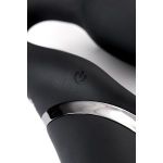 Черный безремневой вибрострапон Vibrating Bendable Strap-On - size L