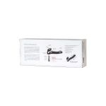 Черный безремневой вибрострапон Vibrating Bendable Strap-On - size L