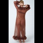 Роскошный пеньюар в пол с перьями и феромонами