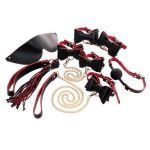 Черно-красный бондажный набор Bow-tie