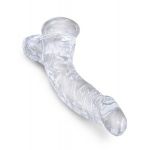 Прозрачный фаллоимитатор 7.5  Cock with Balls - 21,6 см.