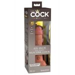 Кофейный фаллоимитатор 6  Silicone Dual Density Cock - 17 см.