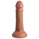 Кофейный фаллоимитатор 6  Silicone Dual Density Cock - 17 см.