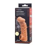 Телесная закрытая насадка с шершавой головкой Cock Sleeve 007 Size S - 13,8 см.