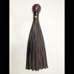 Коричневая генитальная кожаная плеть - 30 см.