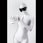 Черная кожаная маска Anonymo с мягким подкладом
